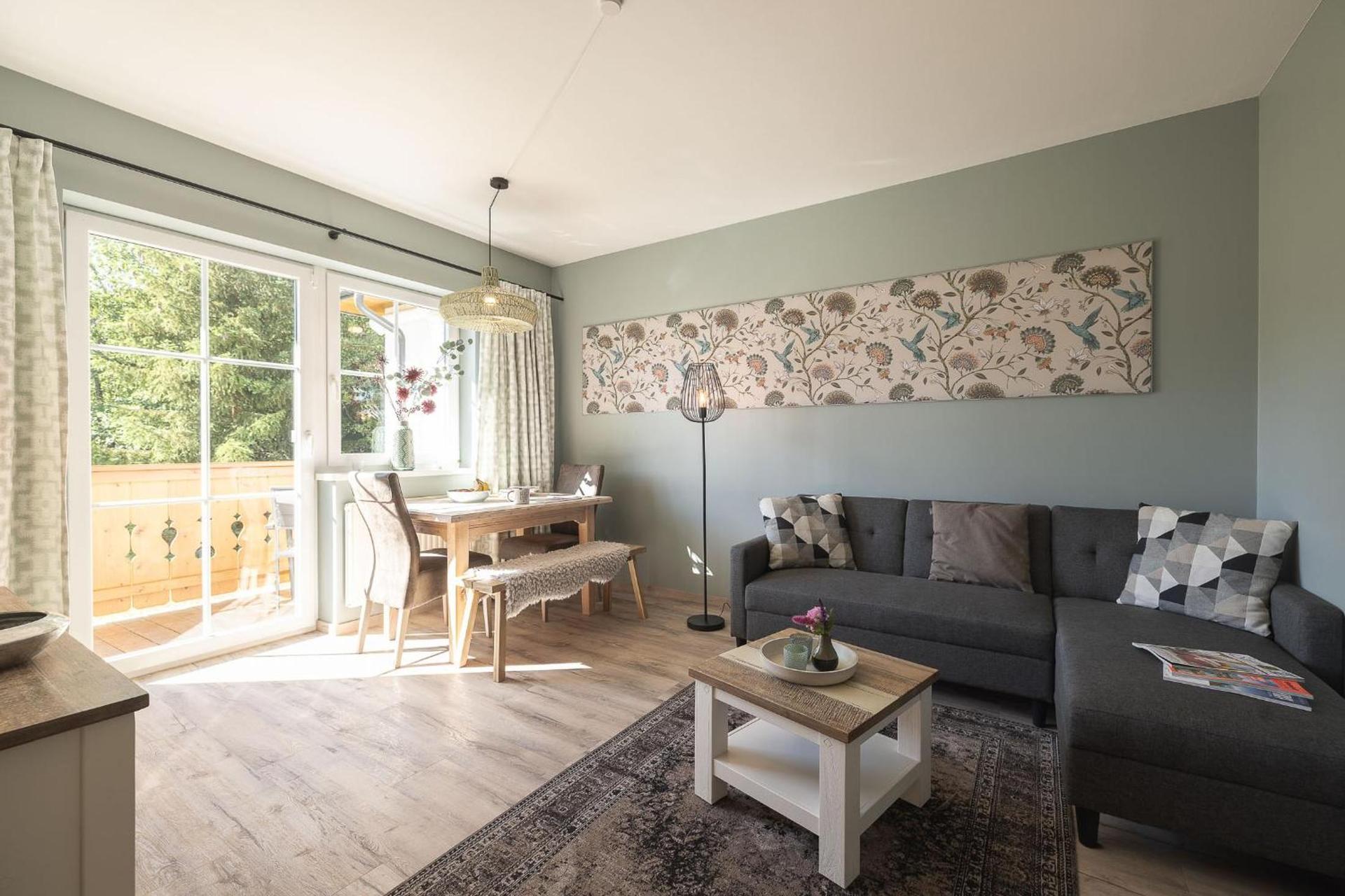 Apartment mit 1 Schlafzimmer, Balkon und Bergblick 
